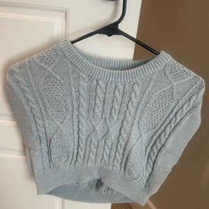 zara cropped sweater vest